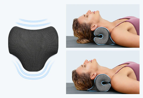 Mulher com travesseiro BluueSleep